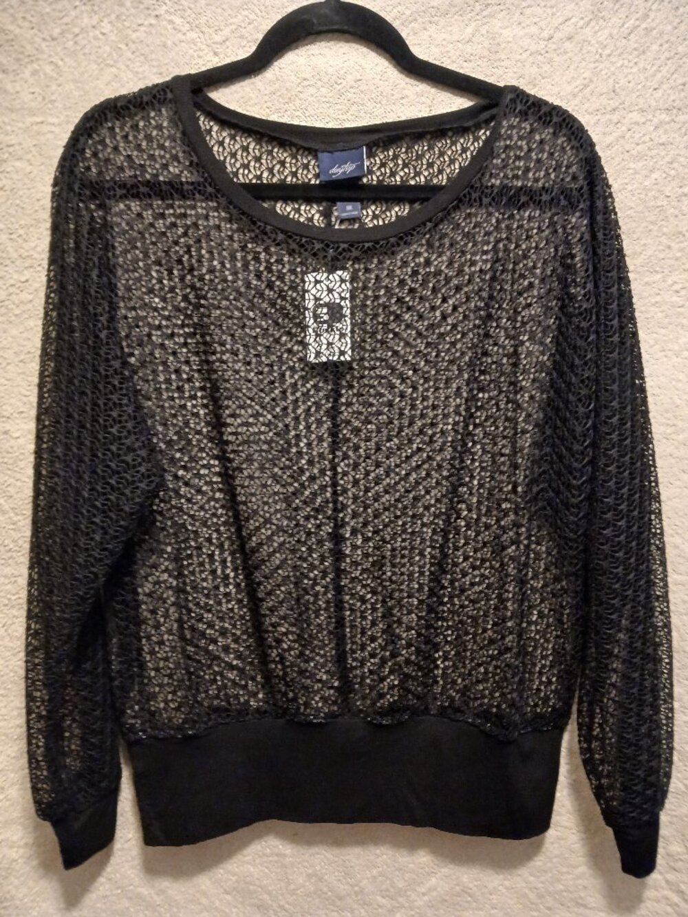 Netted black sweater